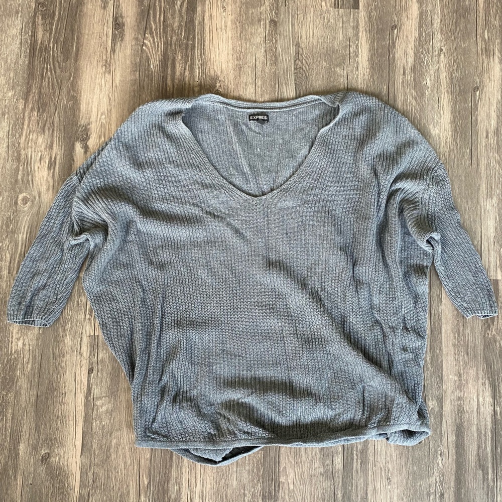 Express size S grey oversized sweater